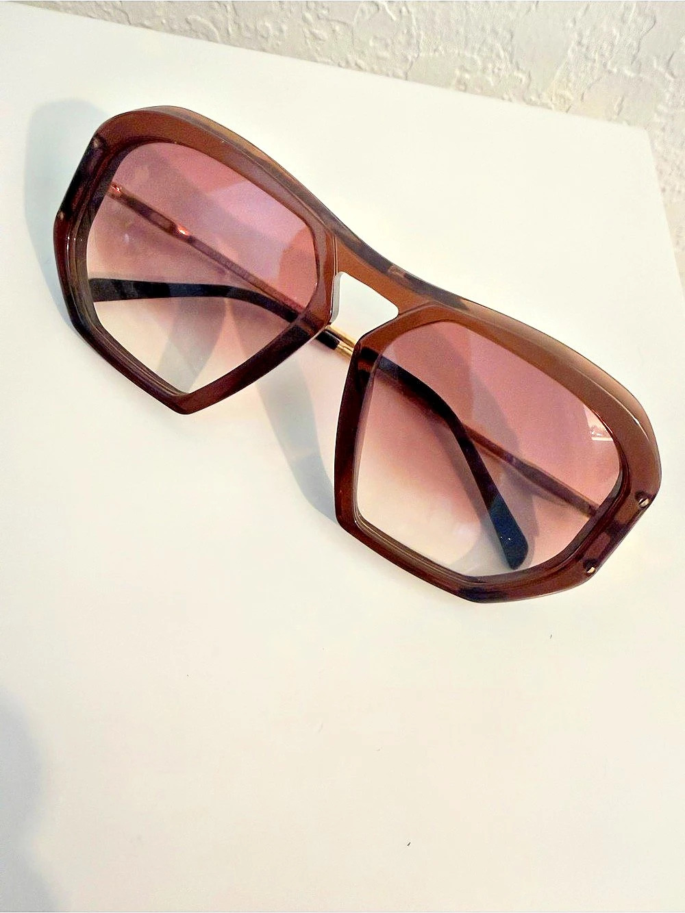 Celine Triomphe Metal Oval Sunglasses CL40235U Brown Oversized Sunglasses Like